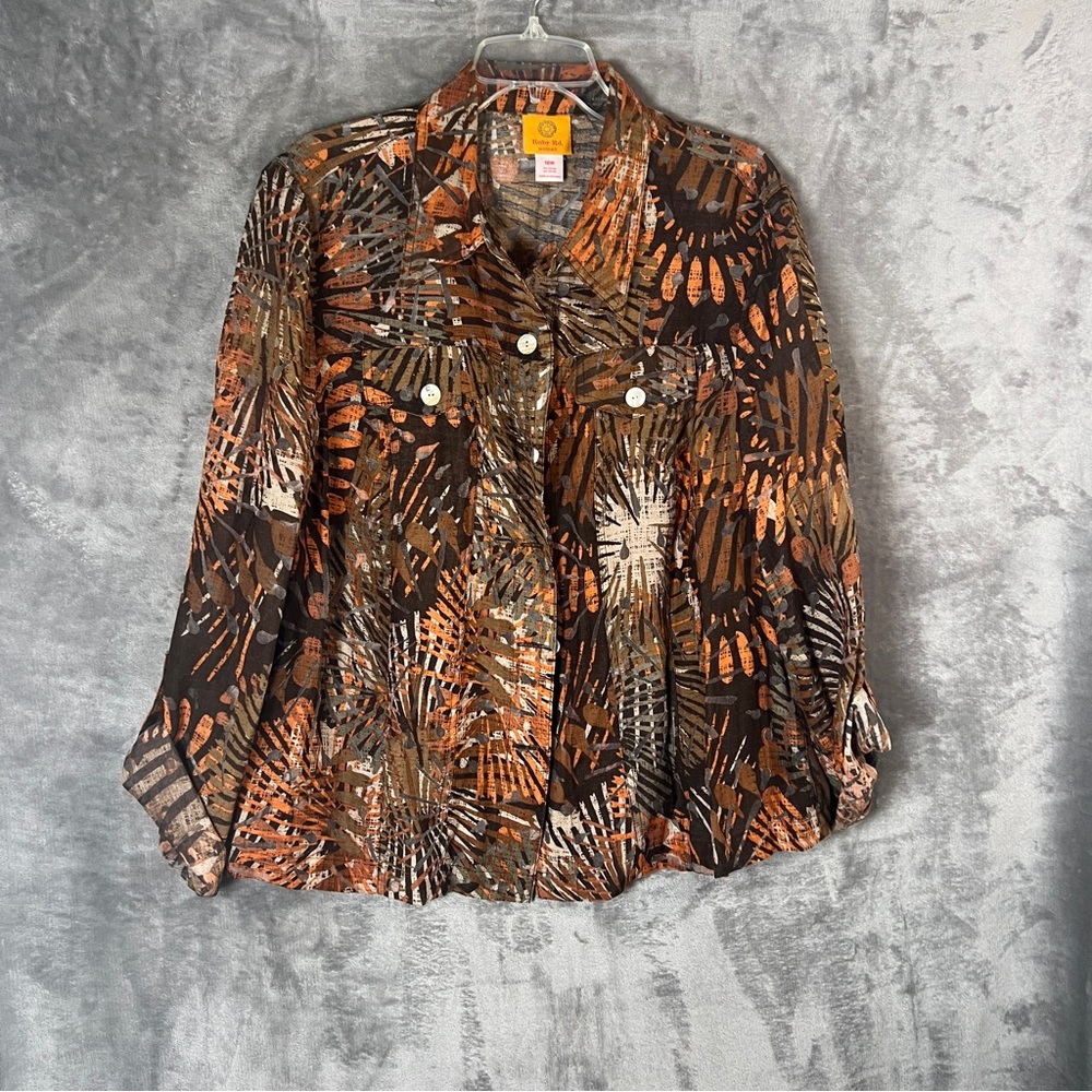 Ruby Rd. Multicolor Patterned Jacket - Picture 2 of 8